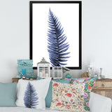 Tropical Blue Watercolour Leaves II