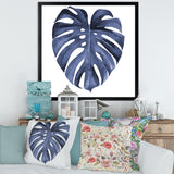 Tropical Blue Watercolour Leaves III