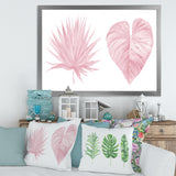 Tropical Pink Watercolour Leaves II