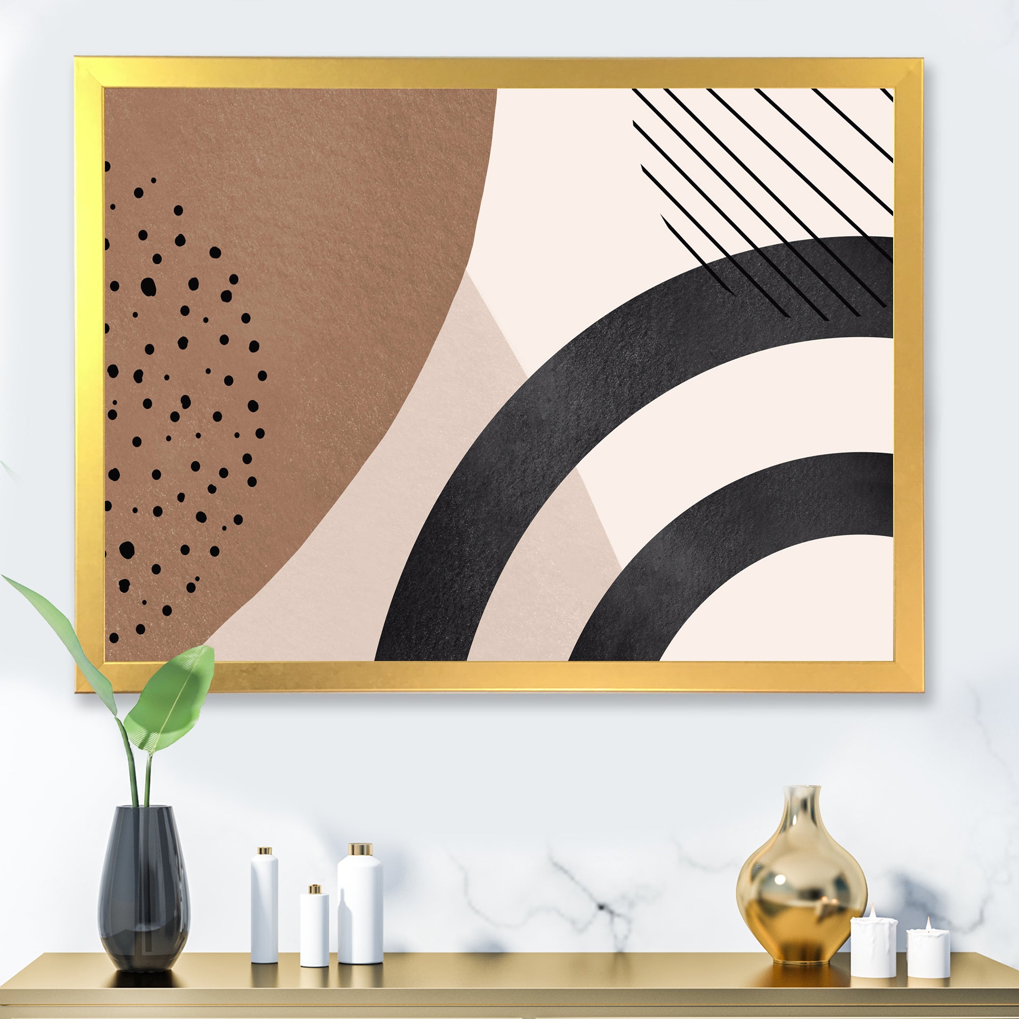 Abstract Shapes in Terracotta and Ivory Shapes III