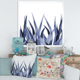 Navy Blue Agave Leaves