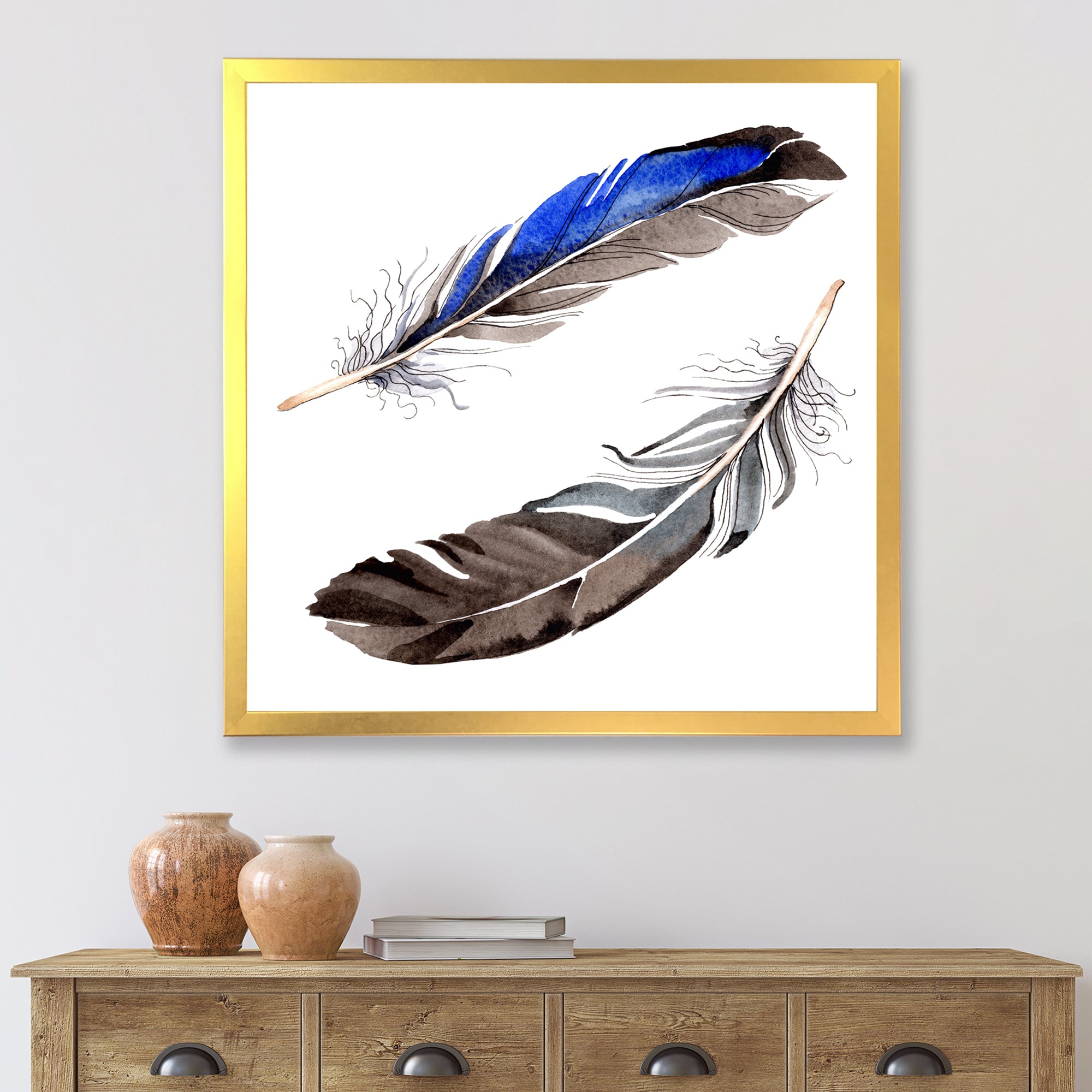 Colourful Boho Feathers III