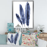 Navy Blue Tropical Banana Leaves
