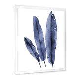 Navy Blue Tropical Banana Leaves
