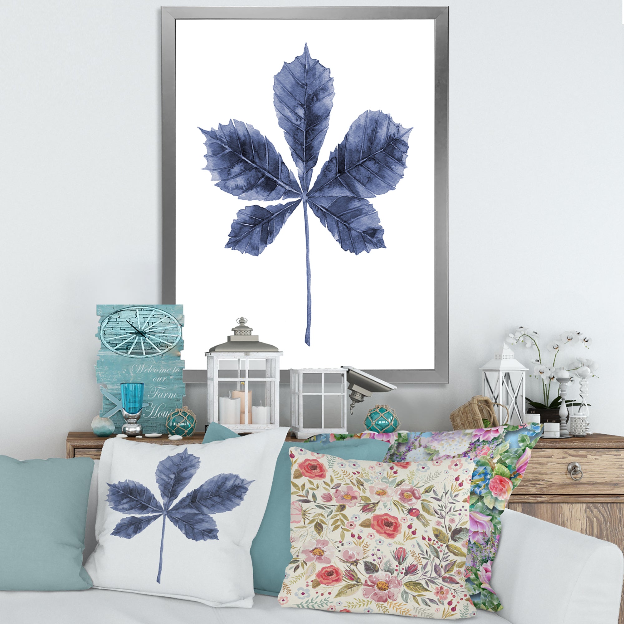 Navy Blue Chestnut Leaf
