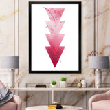 Red Triangles Abstract Geometric Art Composition