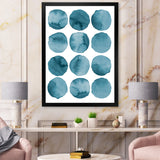 Aquamarine Circles Blue Geometric Elements