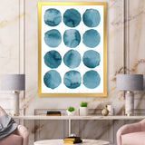 Aquamarine Circles Blue Geometric Elements