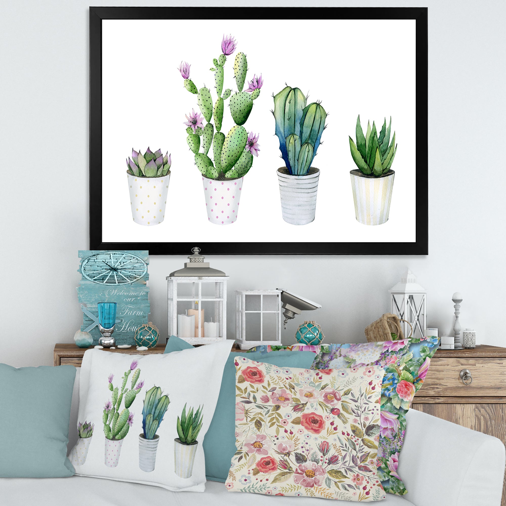 Cactus Succulent Aloe Vera Home Plants In The Pots