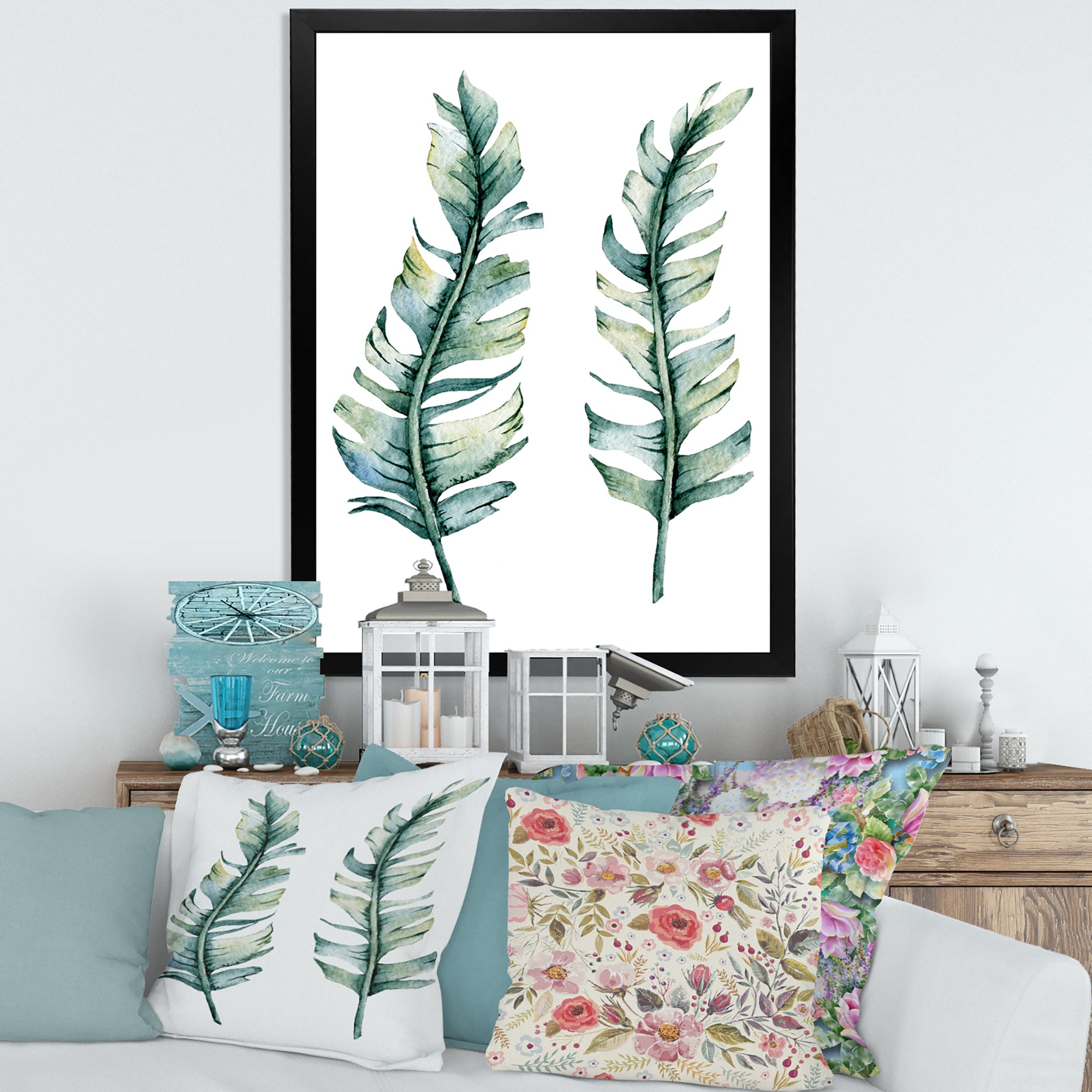 Duo of Tropical Leaves