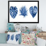 Classic Blue Tropical Leaves