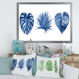 Classic Blue Tropical Leaves