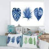 Classic Blue Tropical Leaves