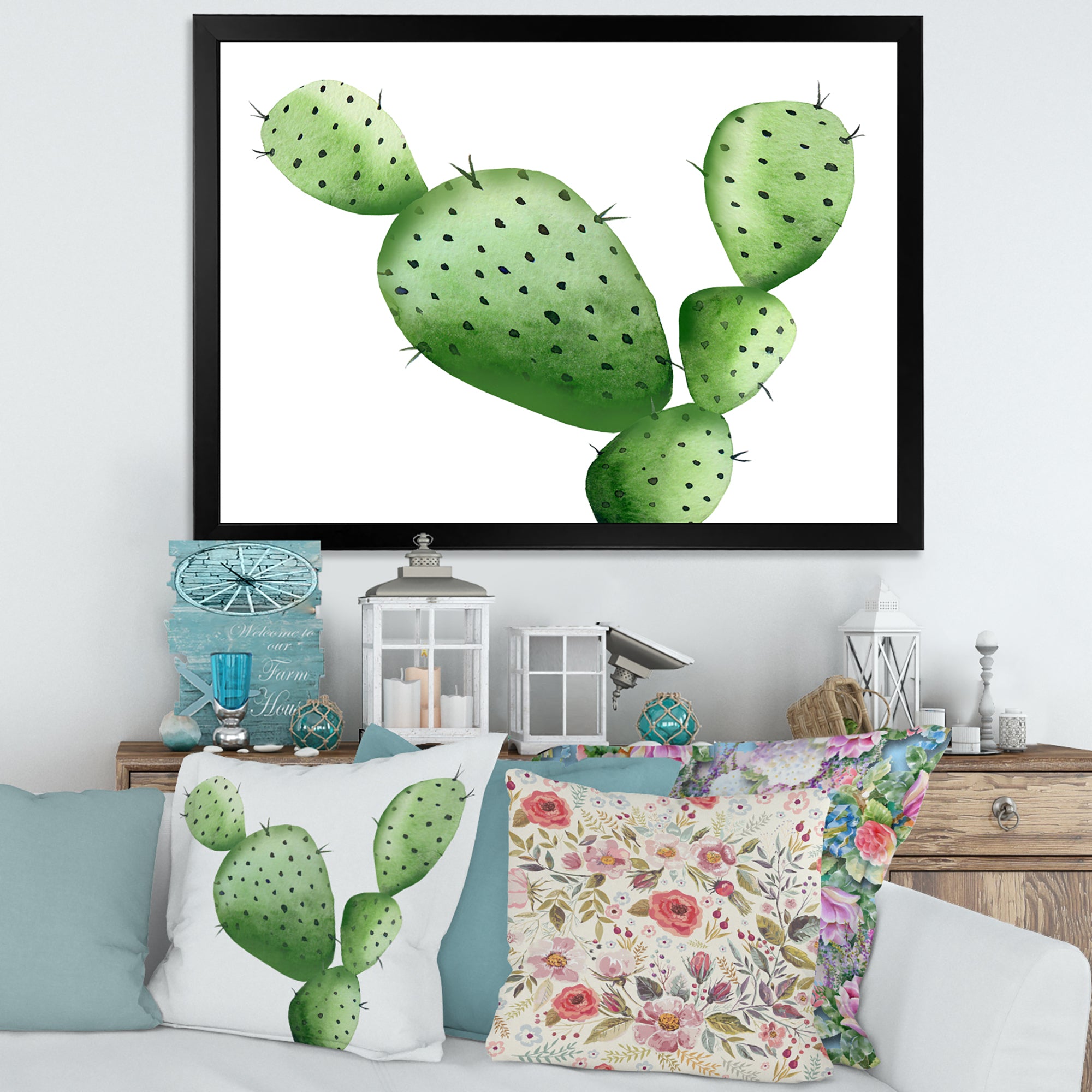Green Southwestern Cactus