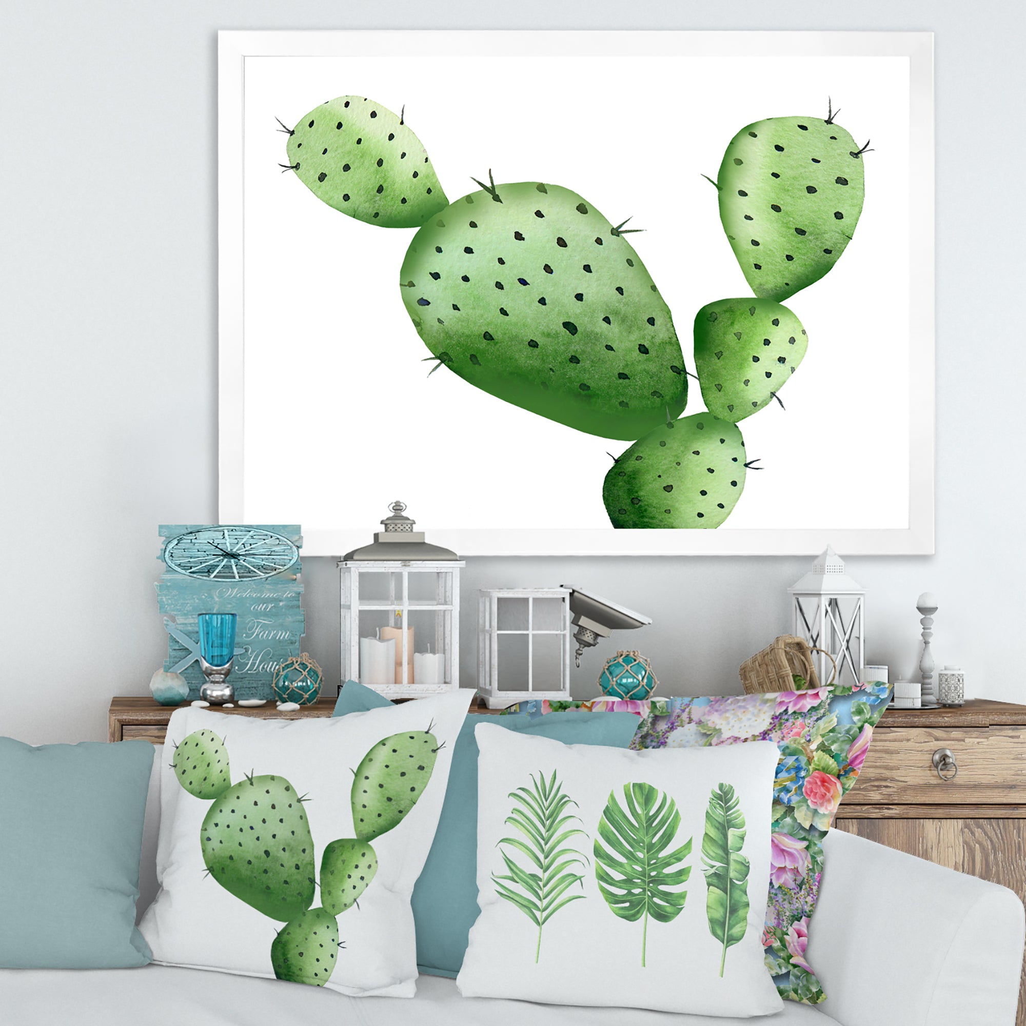 Green Southwestern Cactus
