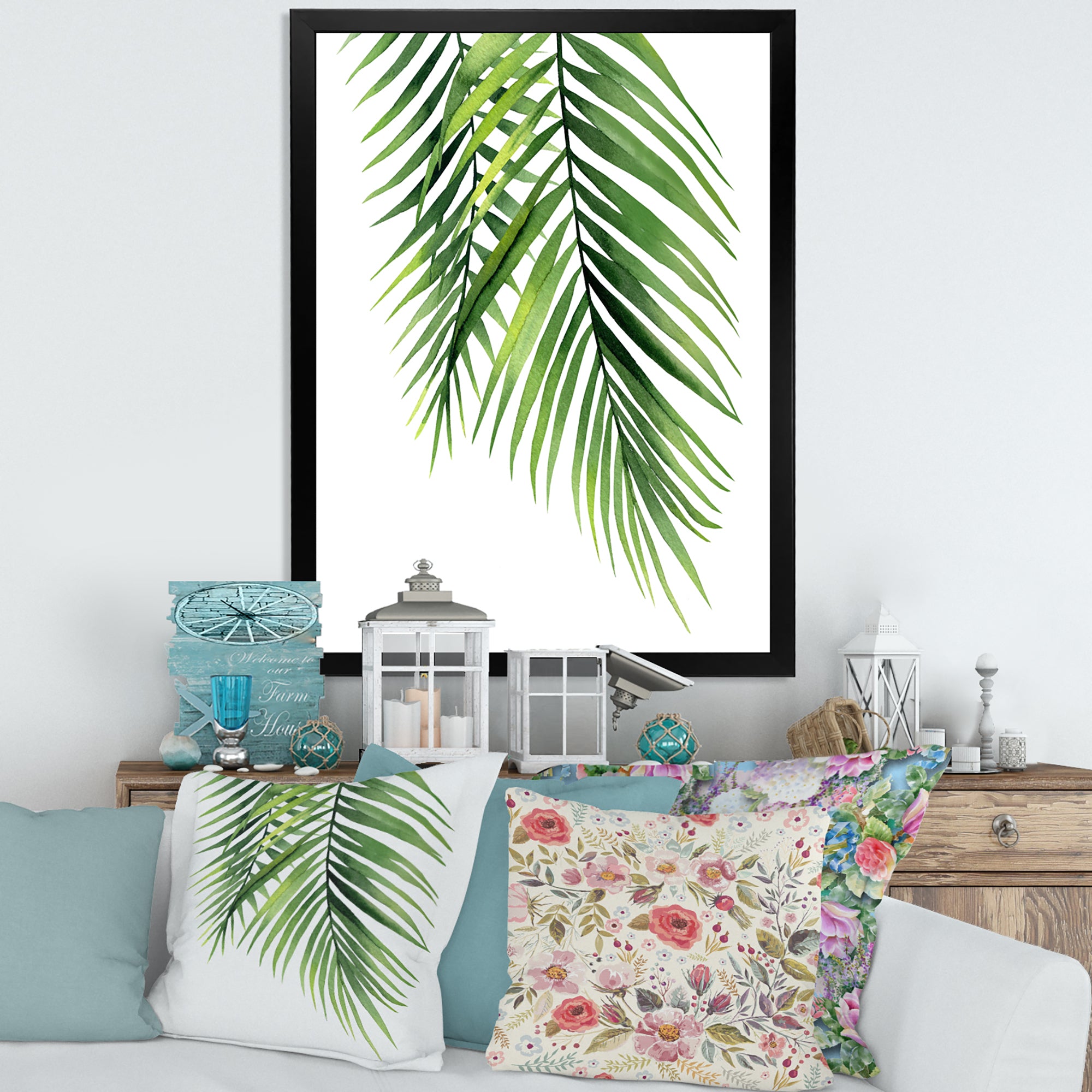 Detail Tropical Palm Branches