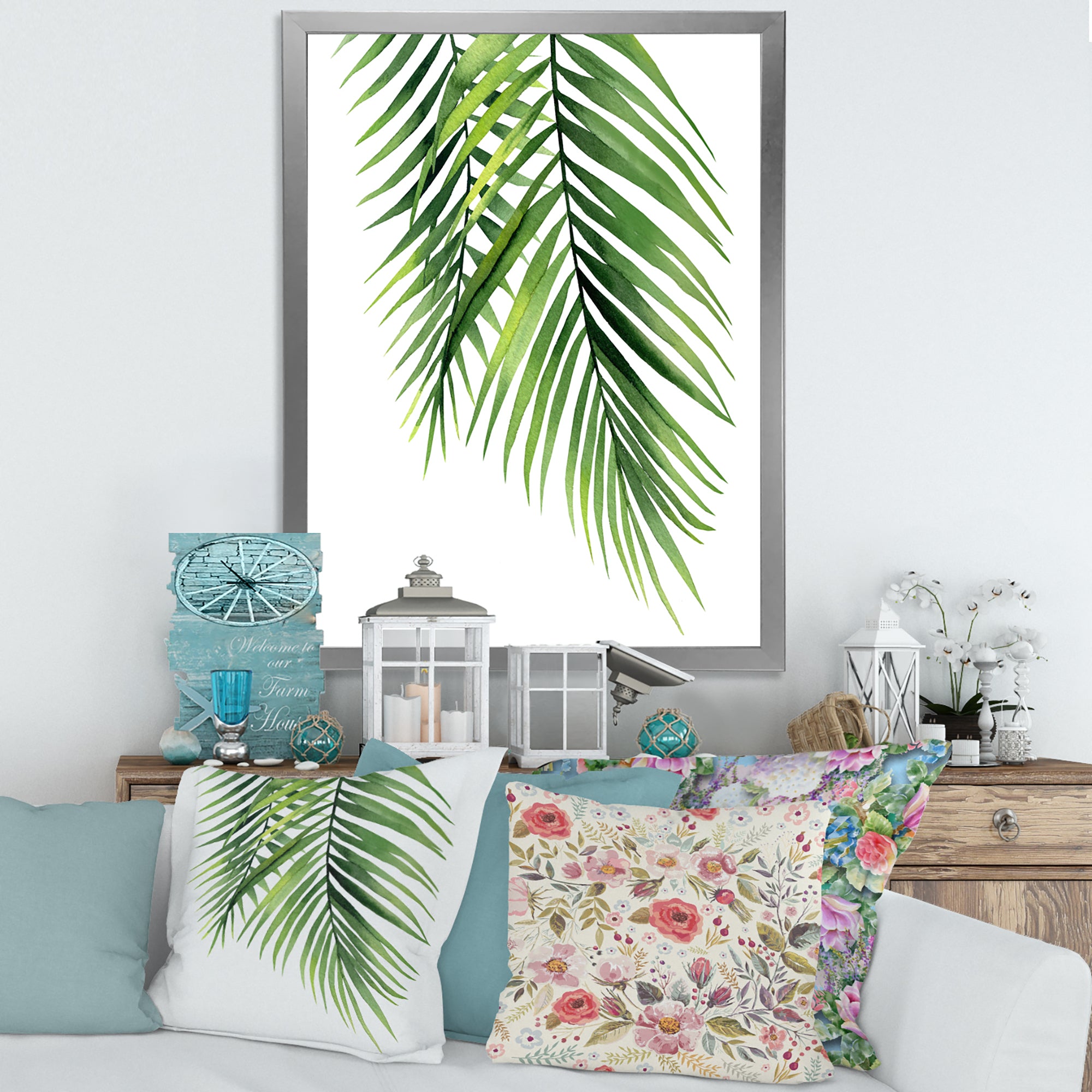 Detail Tropical Palm Branches