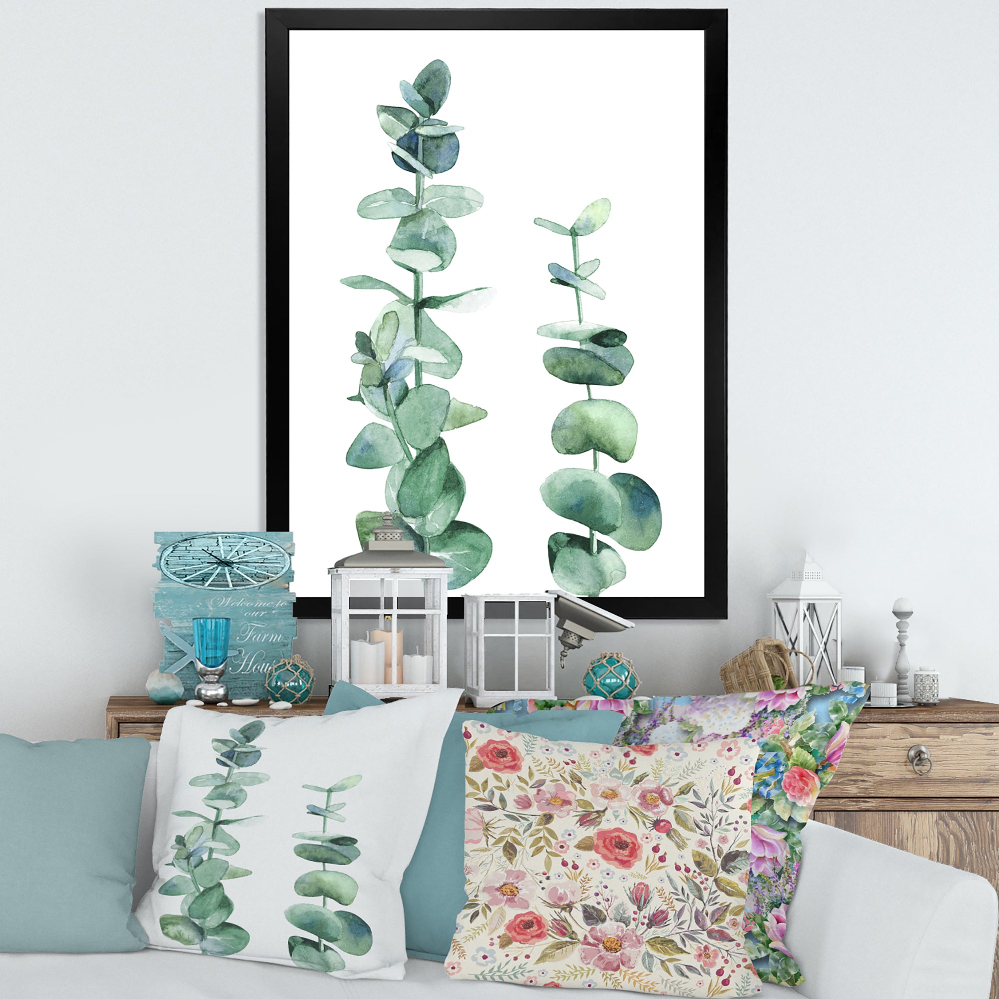 Silver Blue Eucalyptus Branch