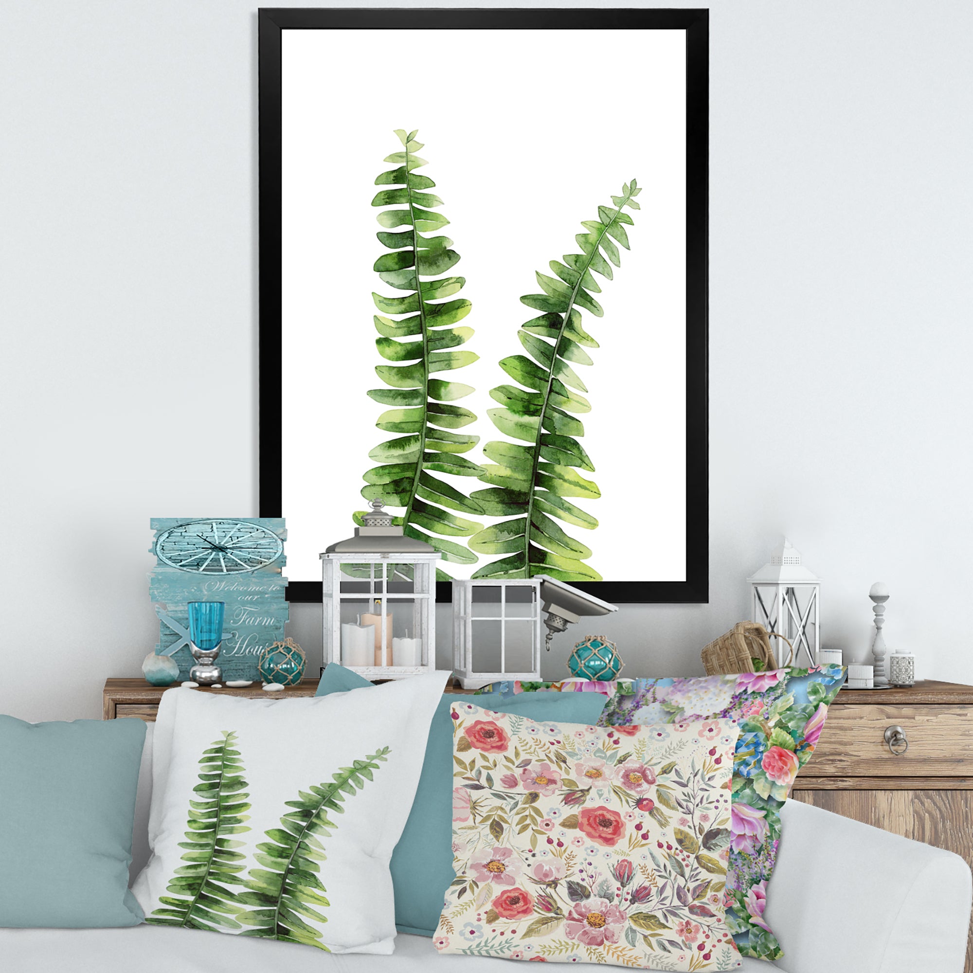 Fern Plant In Greenbotanical Detail