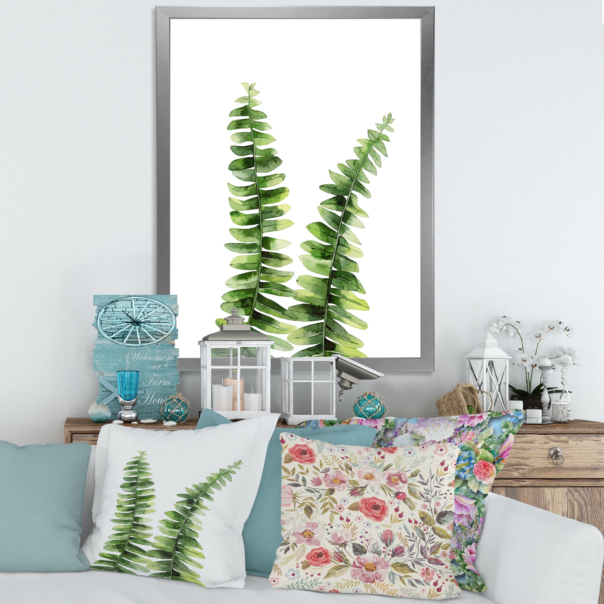 Fern Plant In Greenbotanical Detail