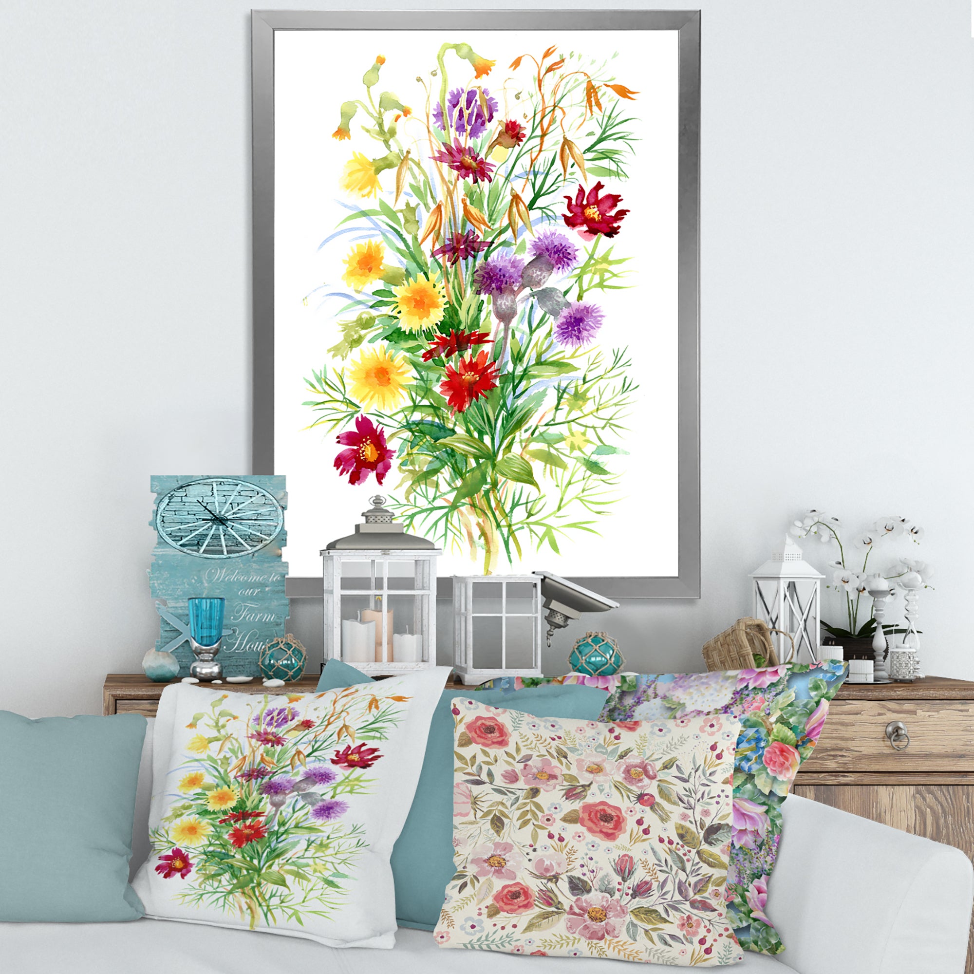 Colorful Wildflowers In Nature