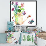 Succulents In Old Watering Can