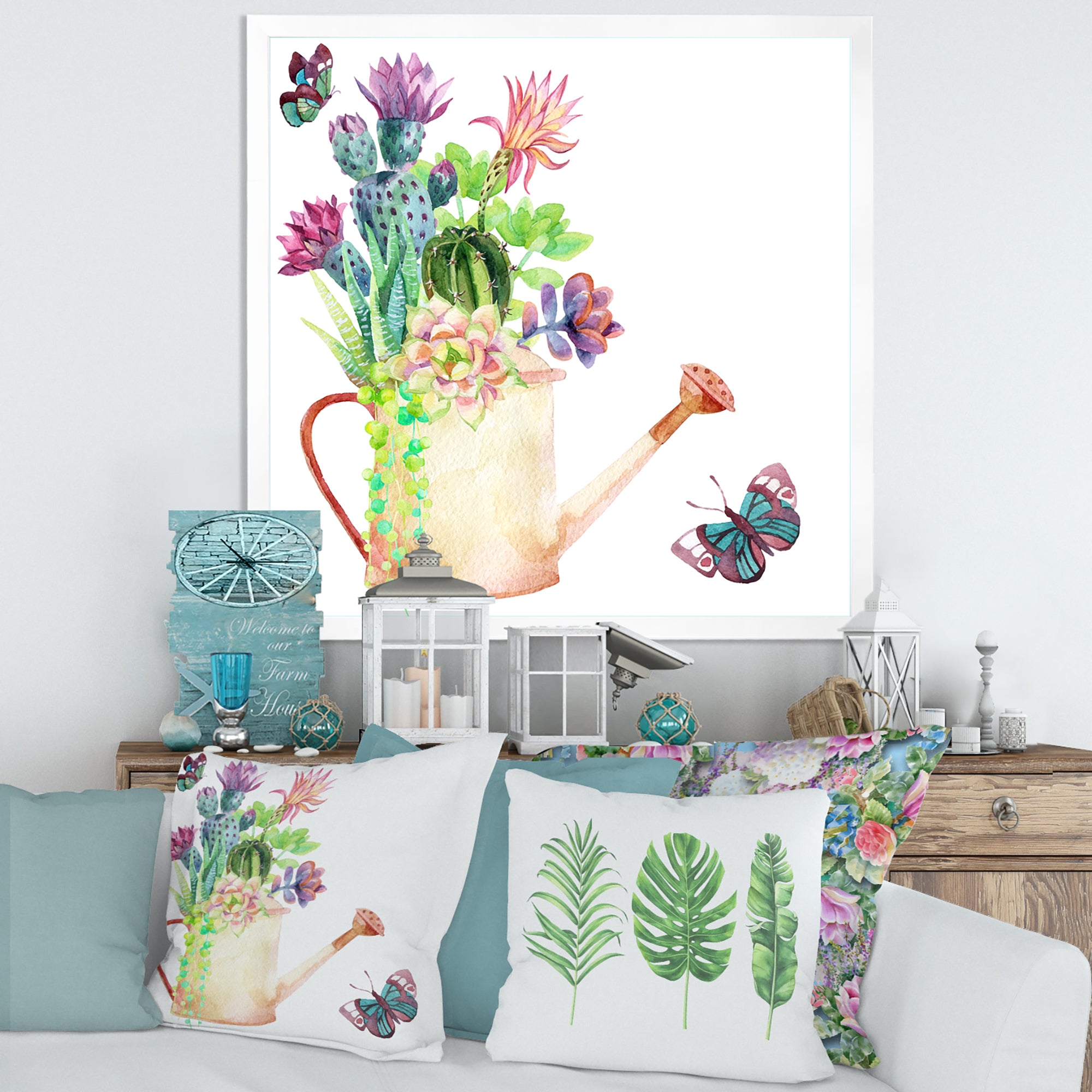 Succulents In Old Watering Can