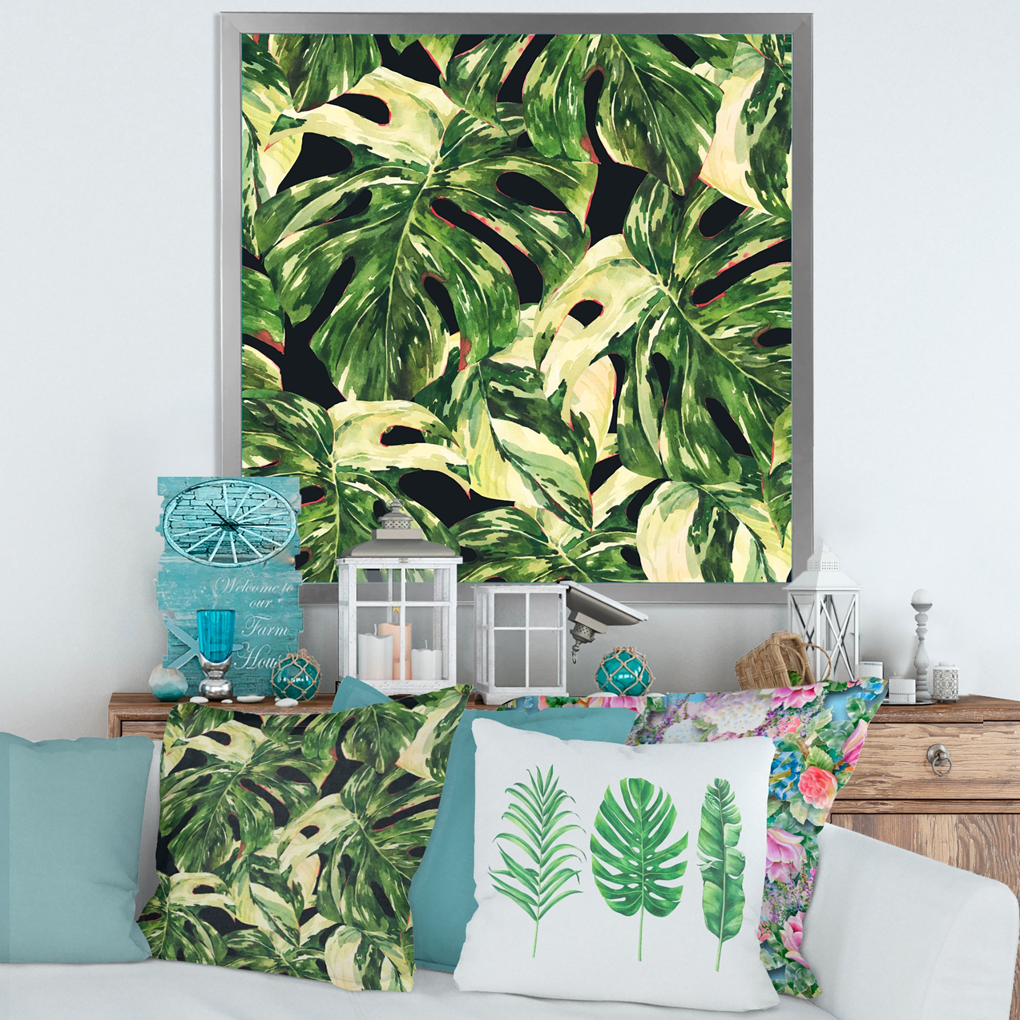 Natural Leaves Exotic On Dark II