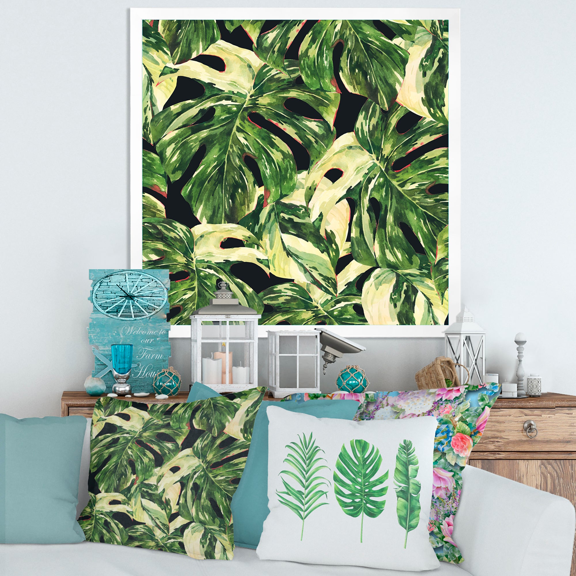 Natural Leaves Exotic On Dark II