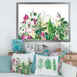 Vintage Floral Tropical Leaves I