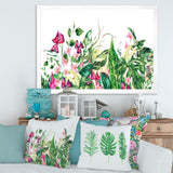 Vintage Floral Tropical Leaves I