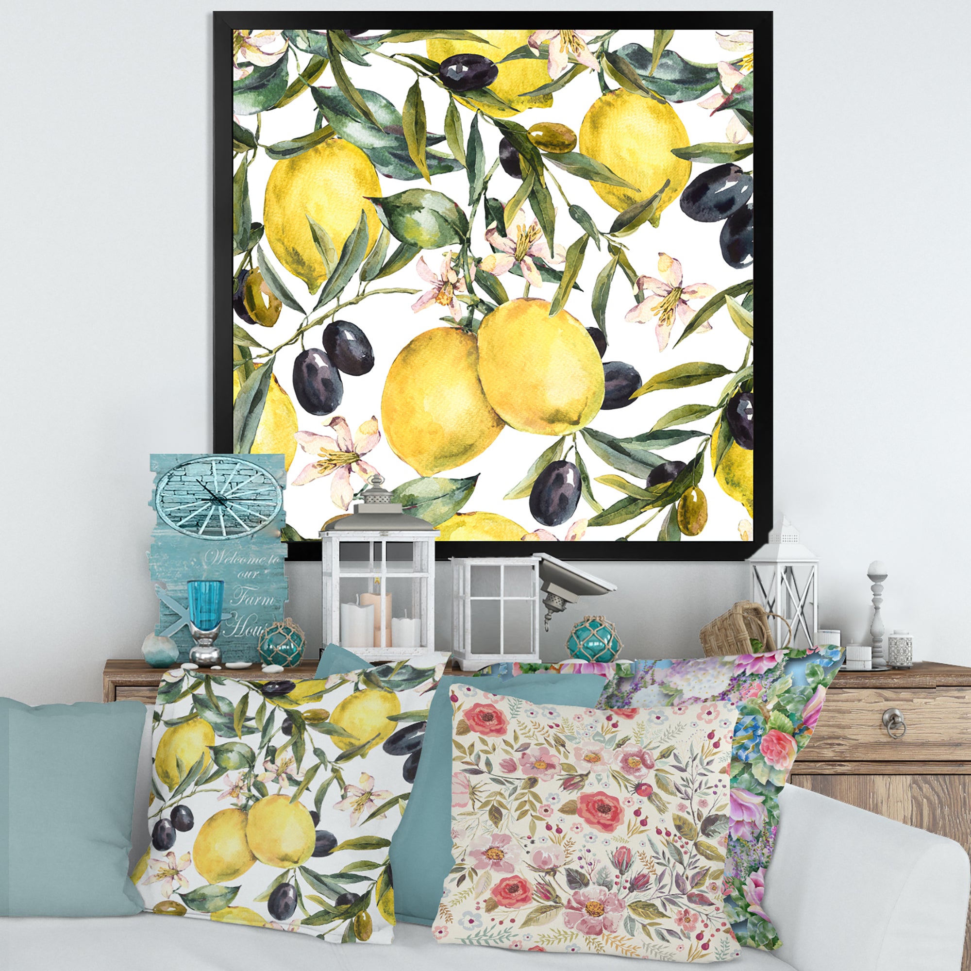 Lemon and Olive Branches I