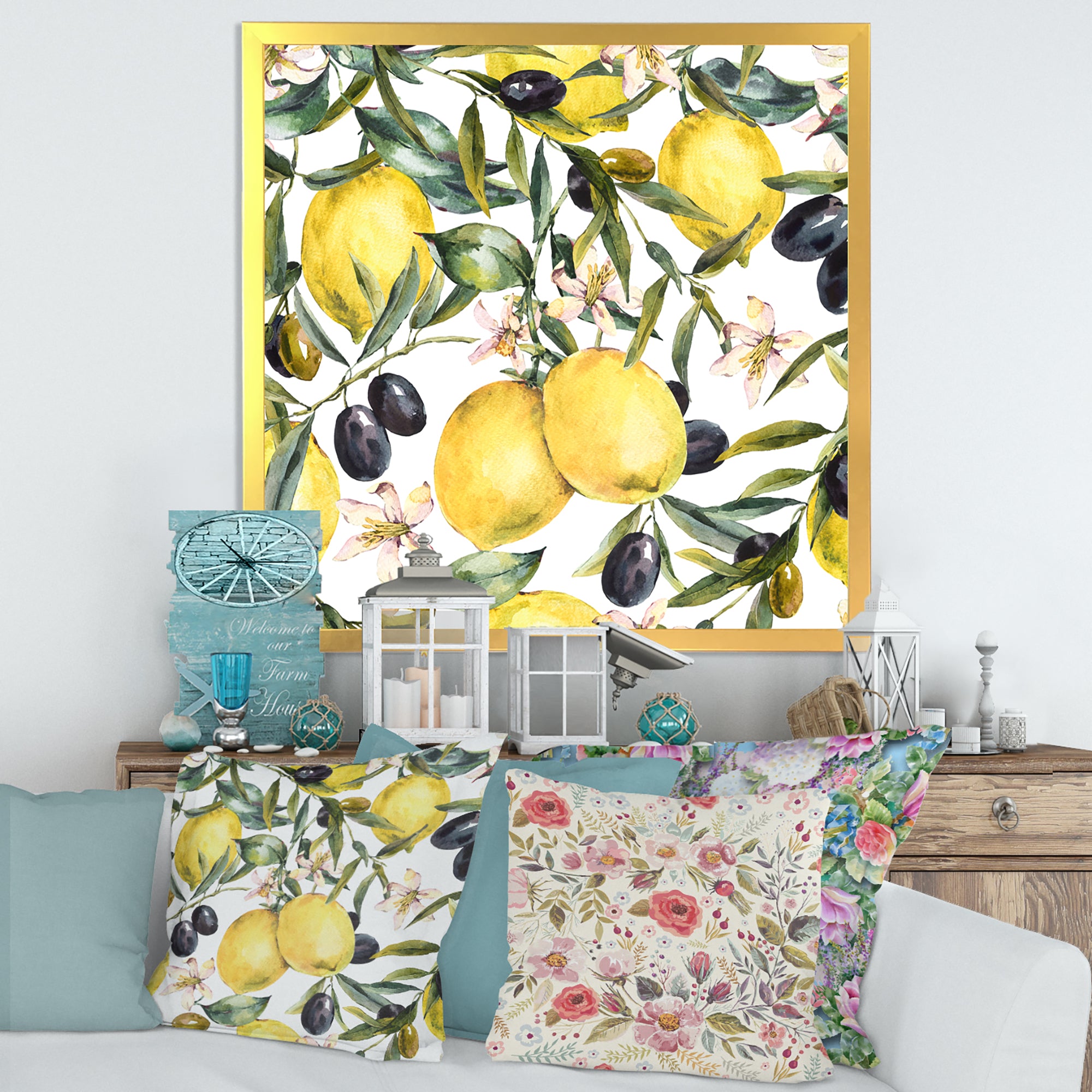 Lemon and Olive Branches I
