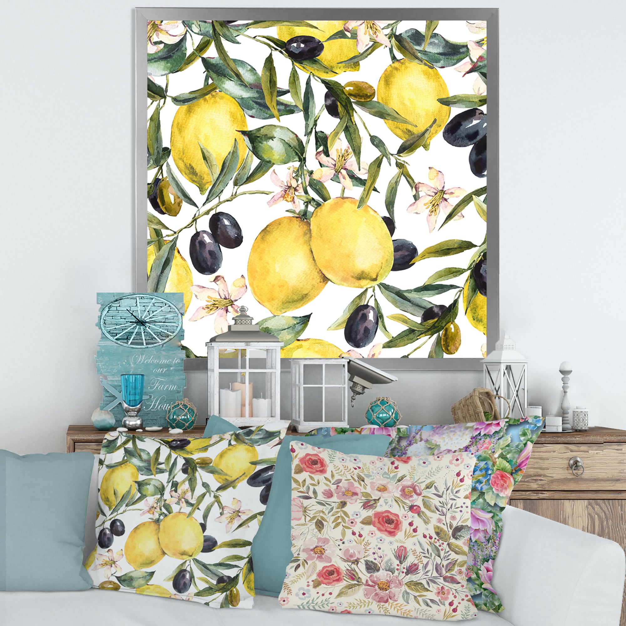 Lemon and Olive Branches I