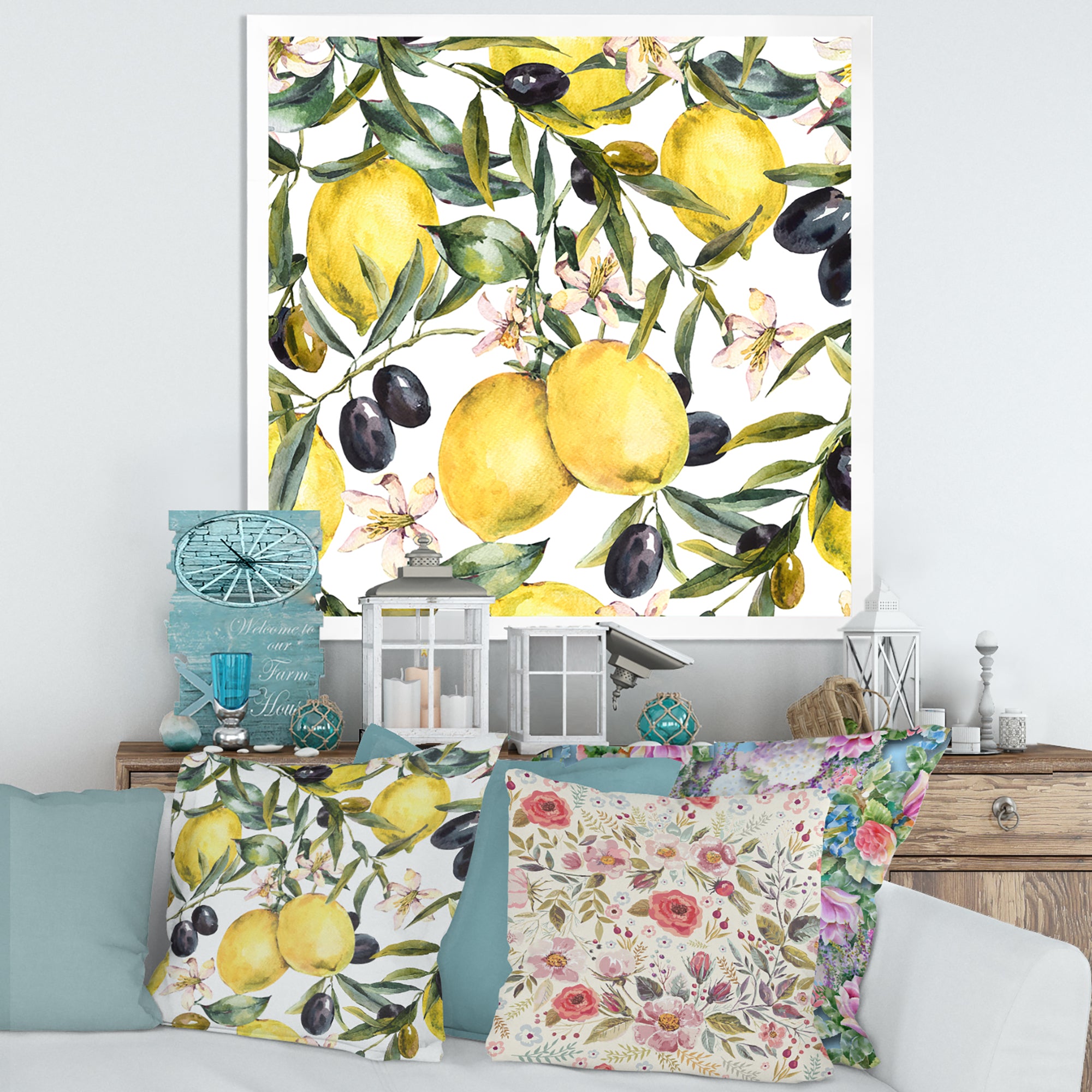 Lemon and Olive Branches I
