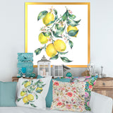 Branch of Yellow Lemons and Leaves I