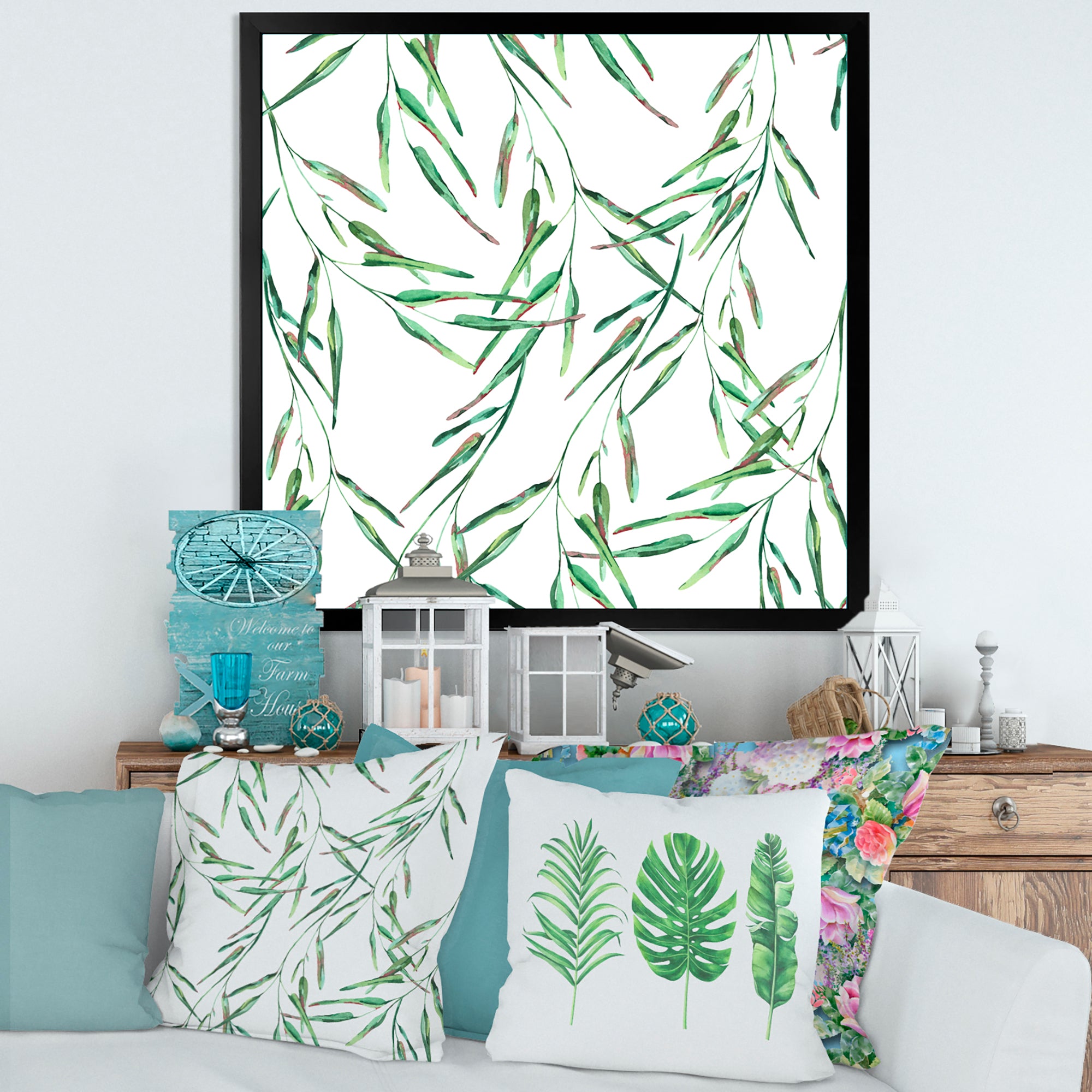Tropical Green Leaves In Summer Times II