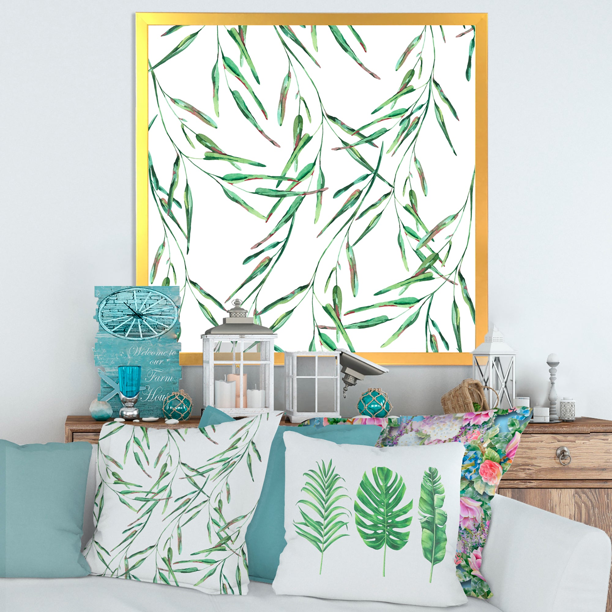 Tropical Green Leaves In Summer Times II