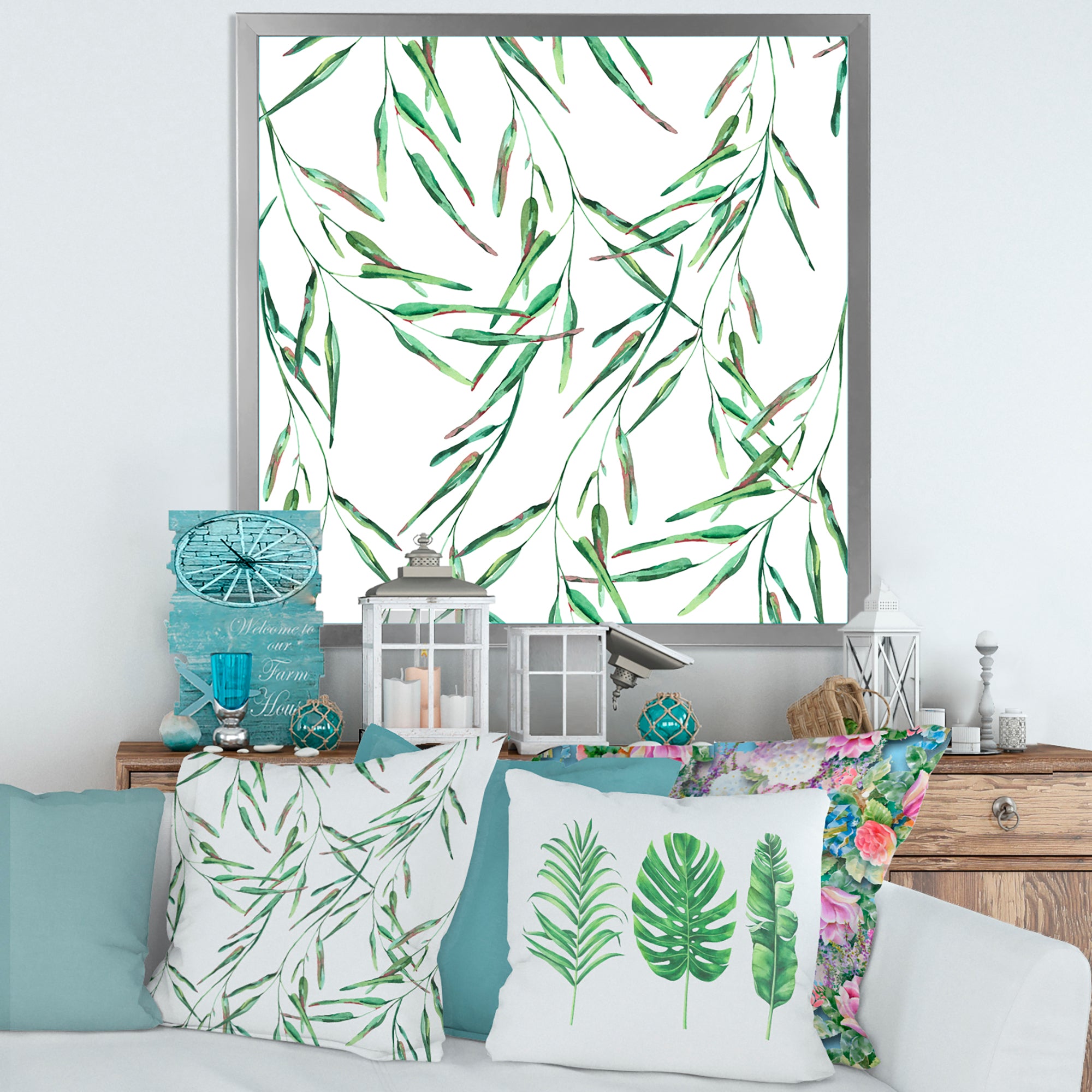 Tropical Green Leaves In Summer Times II