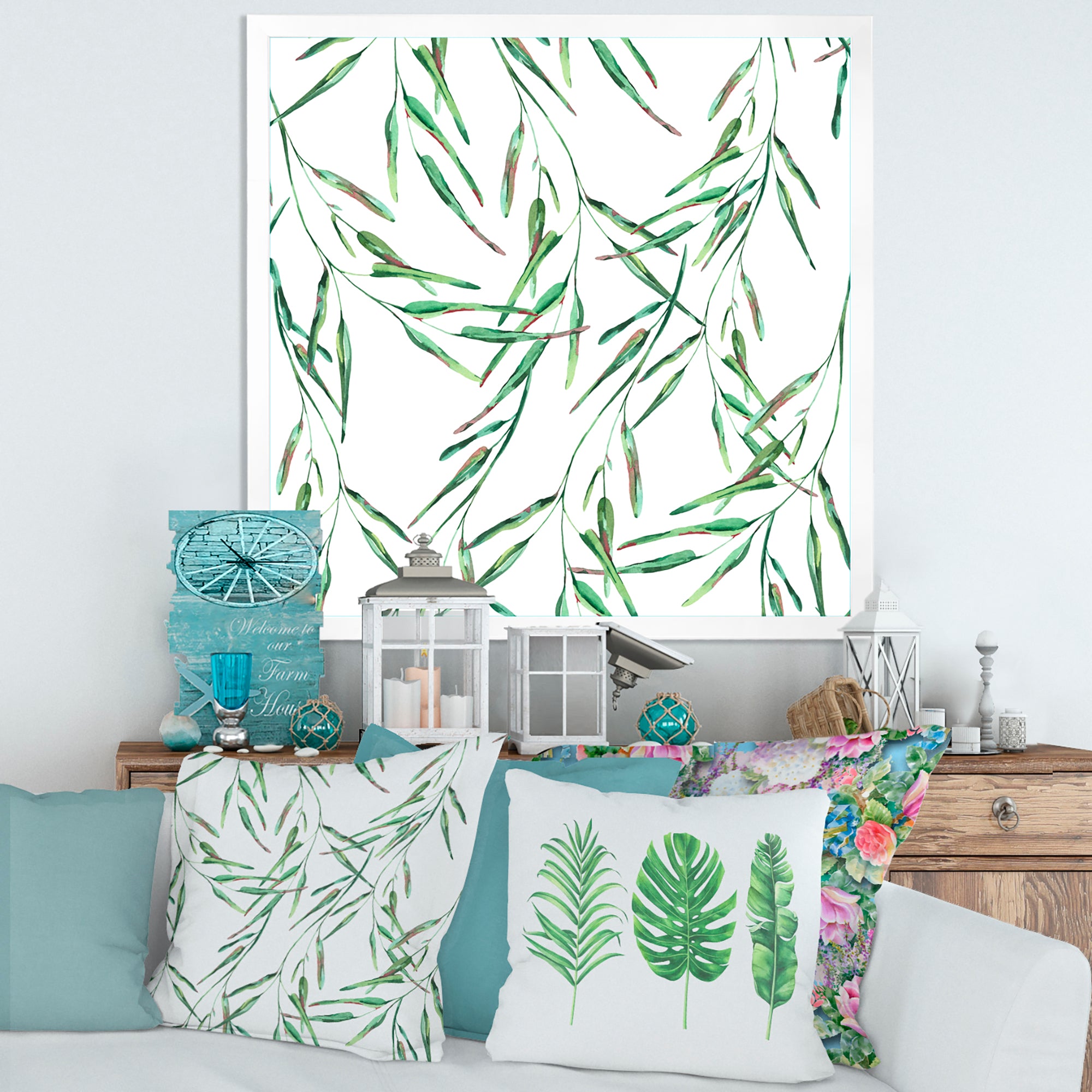 Tropical Green Leaves In Summer Times II