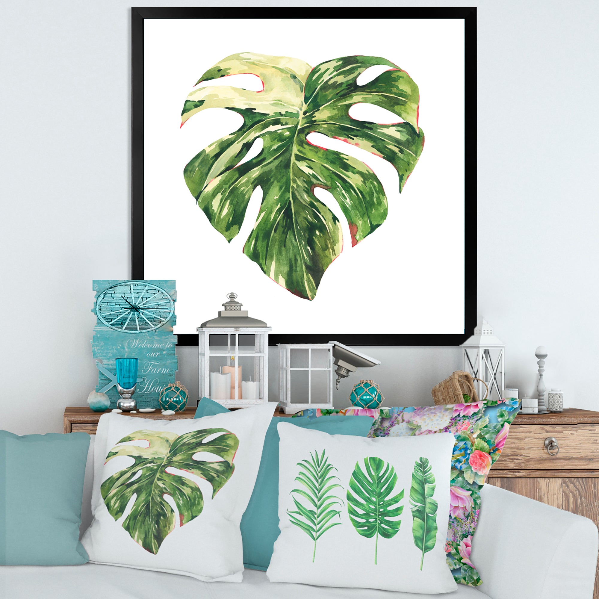 Tropical Green Leaves In Summer Times III