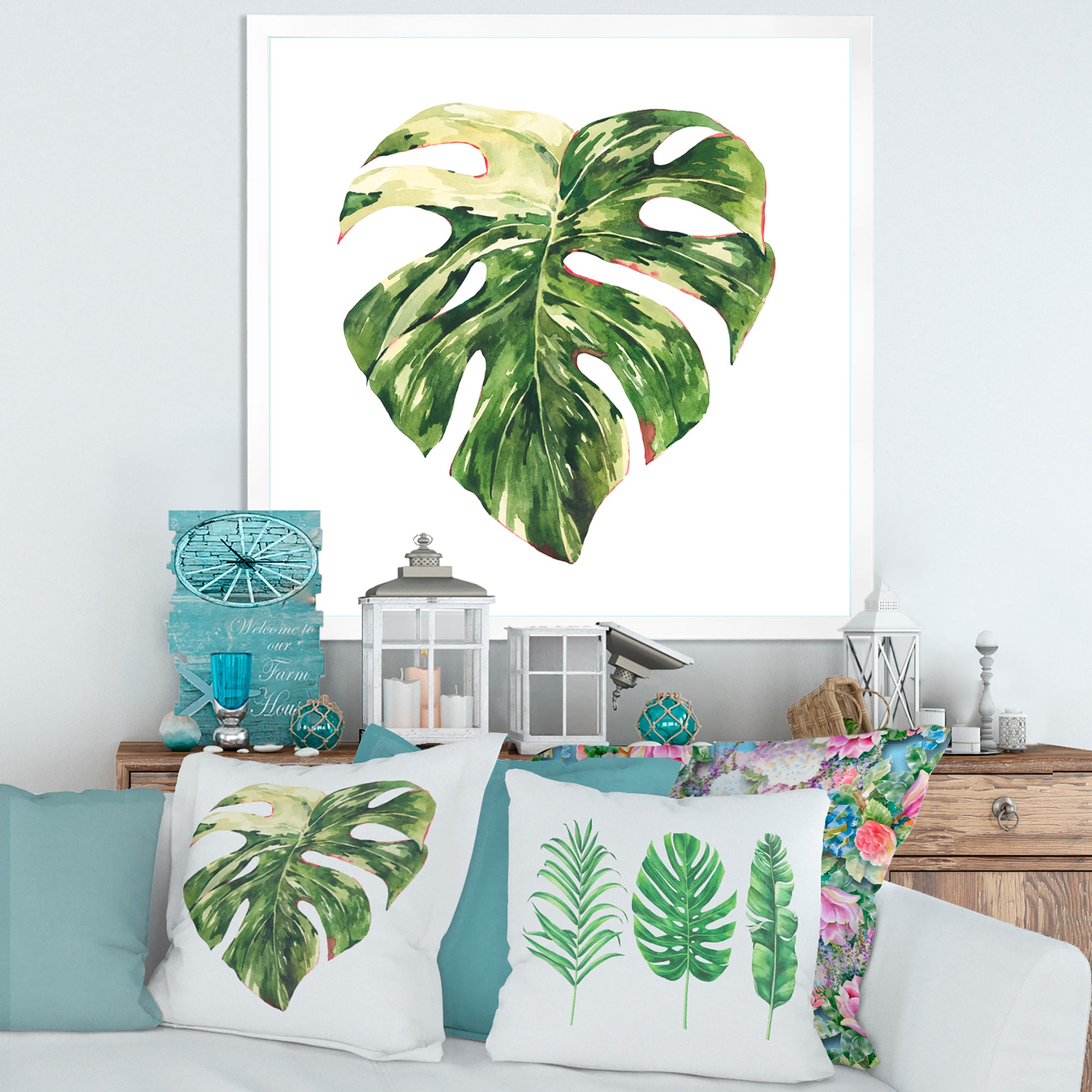 Tropical Green Leaves In Summer Times III