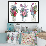 Bouquets of Wildflowers In Transparent Vases I