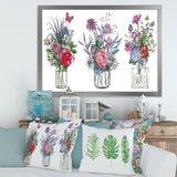 Bouquets of Wildflowers In Transparent Vases I