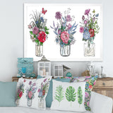 Bouquets of Wildflowers In Transparent Vases I