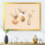 Bouquets Of Wildflowers In Gold Vases I