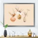 Bouquets Of Wildflowers In Gold Vases I