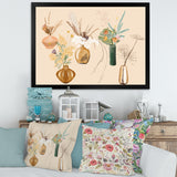 Bouquets Of Wildflowers In Gold Vases III