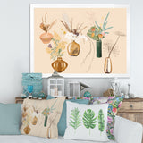 Bouquets Of Wildflowers In Gold Vases III