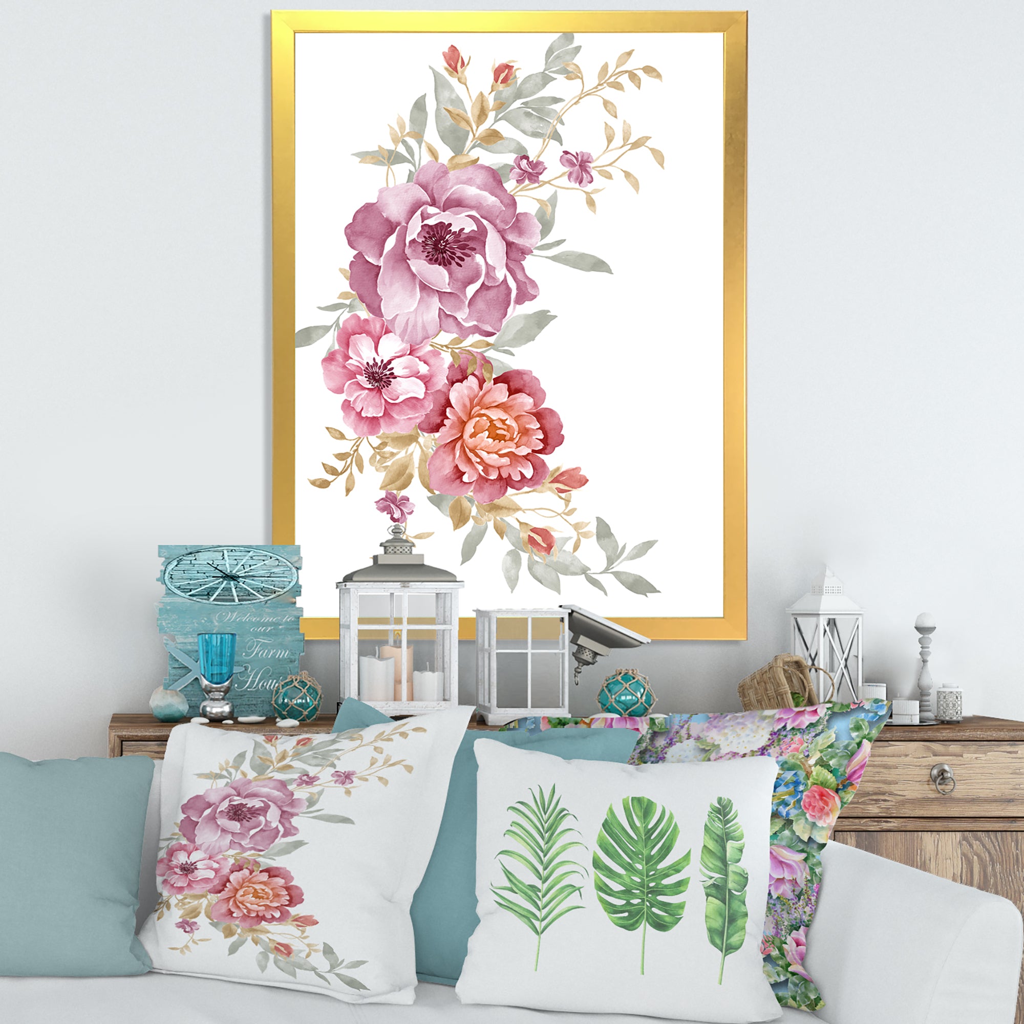 Bouquet Of Pink and Purple Flowers III